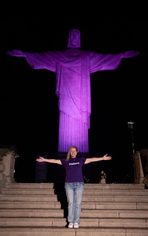 Stephany Ibrahim Fitch at Christ the Redeemer in Rio de Janeiro